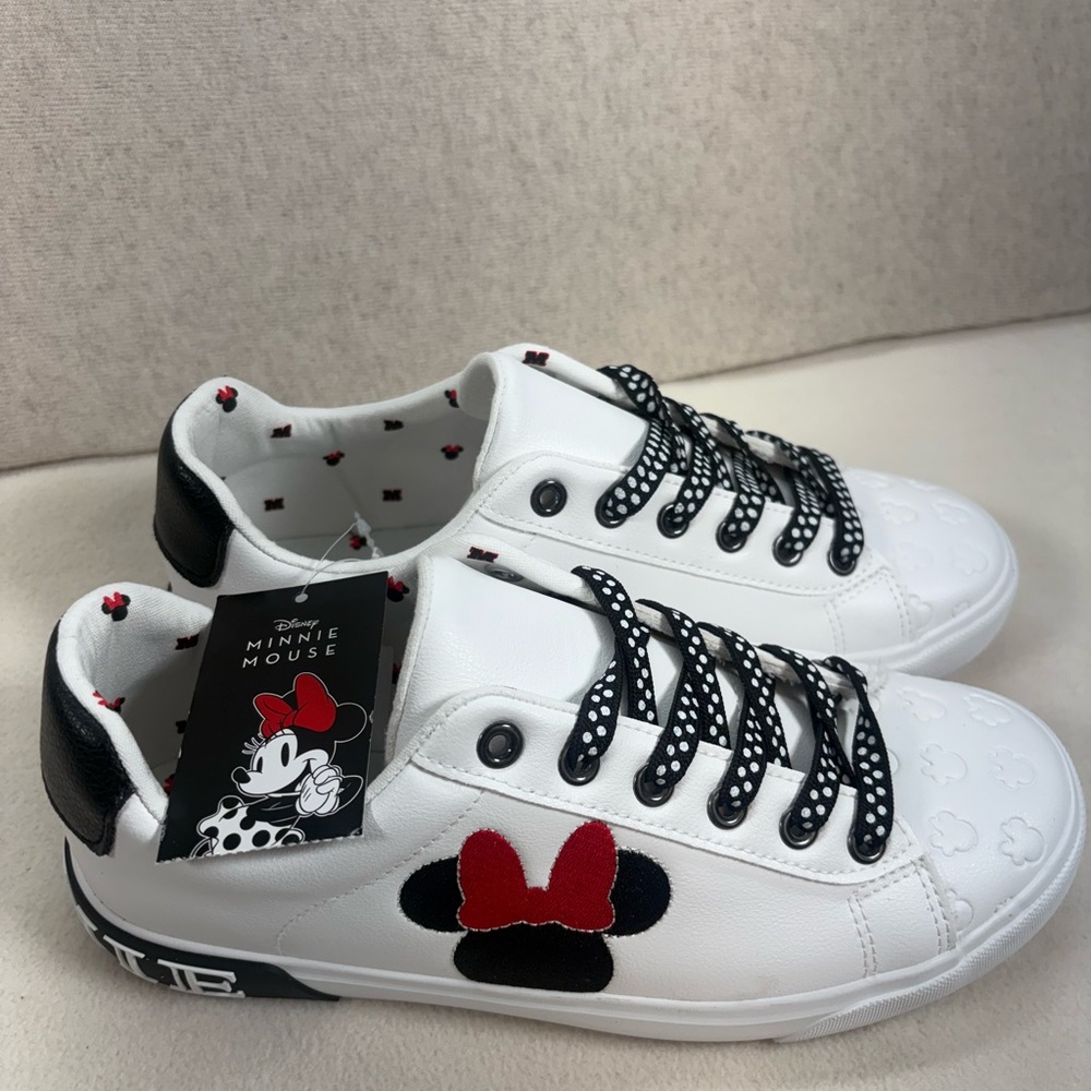 Ladies Disney Minnie Mouse Court Low Top Sneakers - Picture 4 of 8